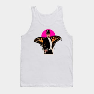 Boy with butterfly wings is chic and smokes cigarettes Tank Top